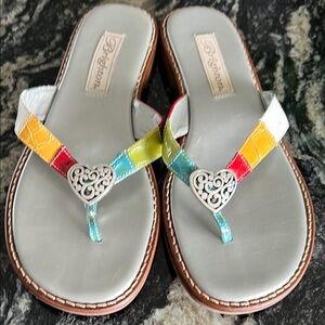 Brighton Red and Yellow Sandals with Playful Straps